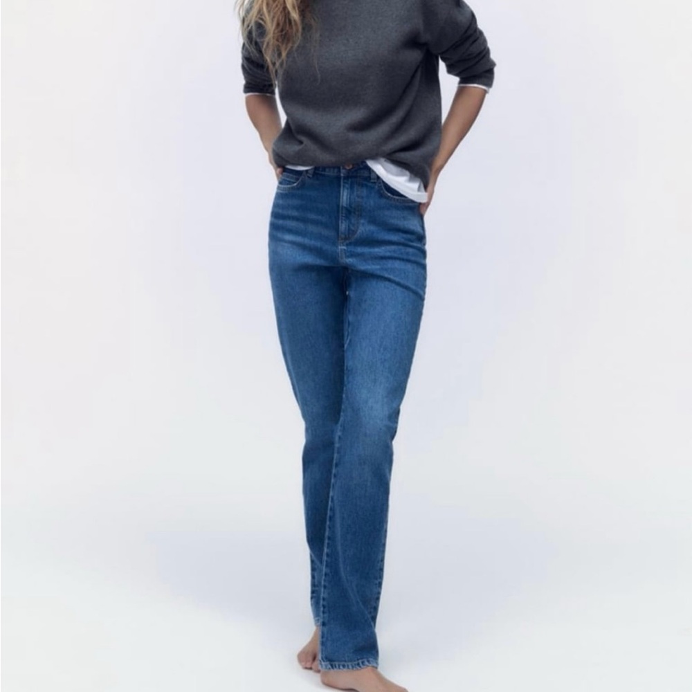 Blue Straight Leg Women's Jeans